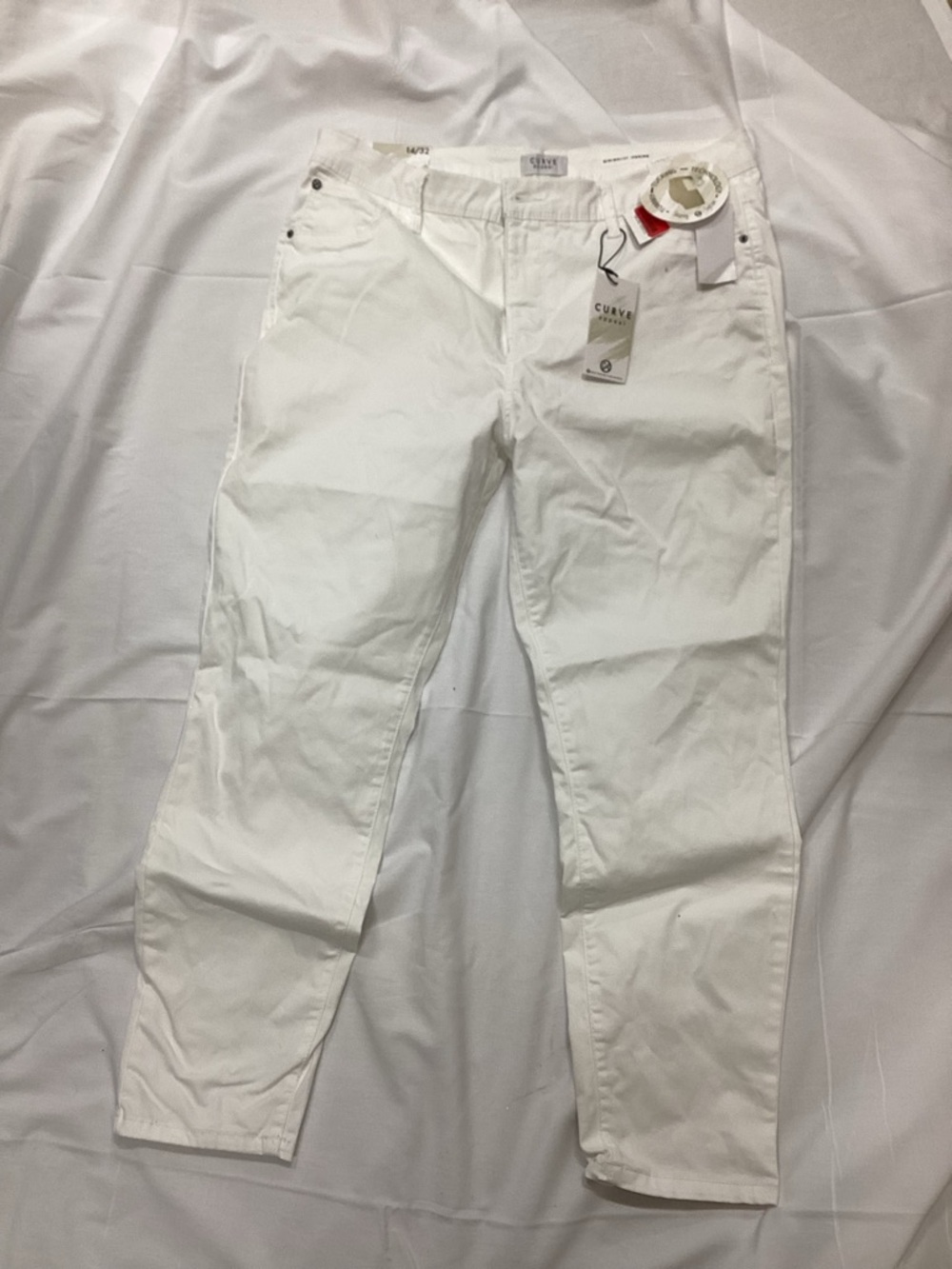 White Women’s Straight Leg Jeans